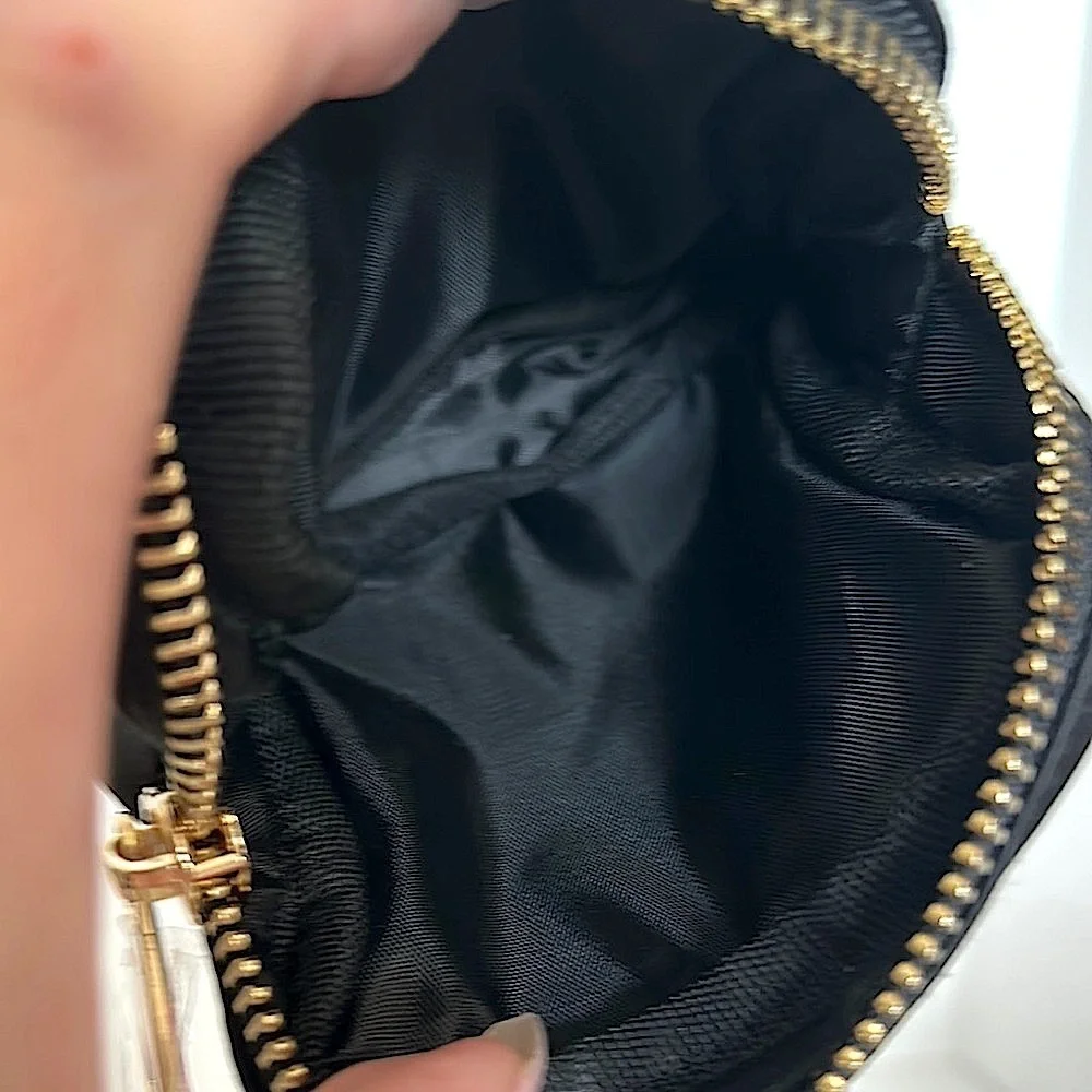 Black nylon waterproof Cosmetic bag black NWOT